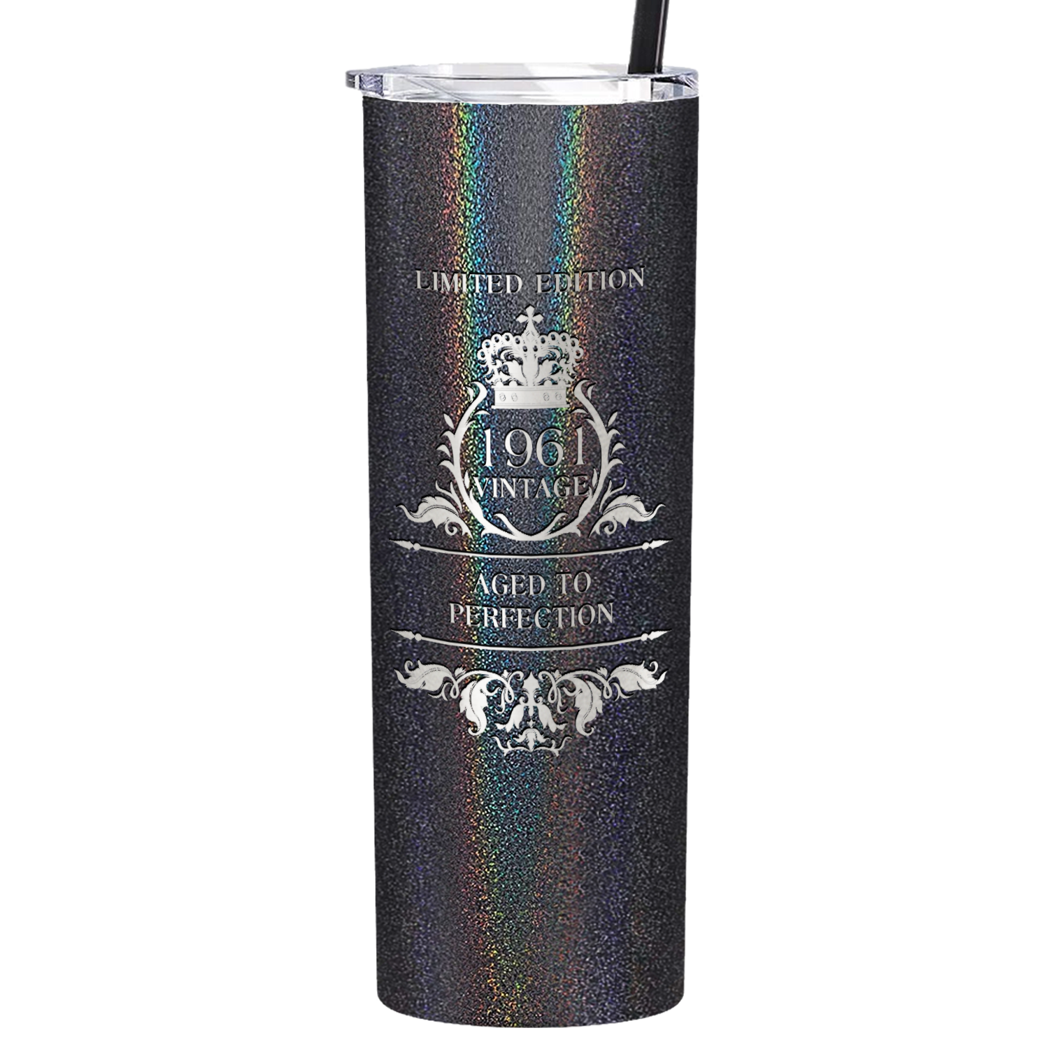 1961 Vintage Limited Edition 60th Birthday Lasern Engraved on Stainless Steel Skinny Tumbler