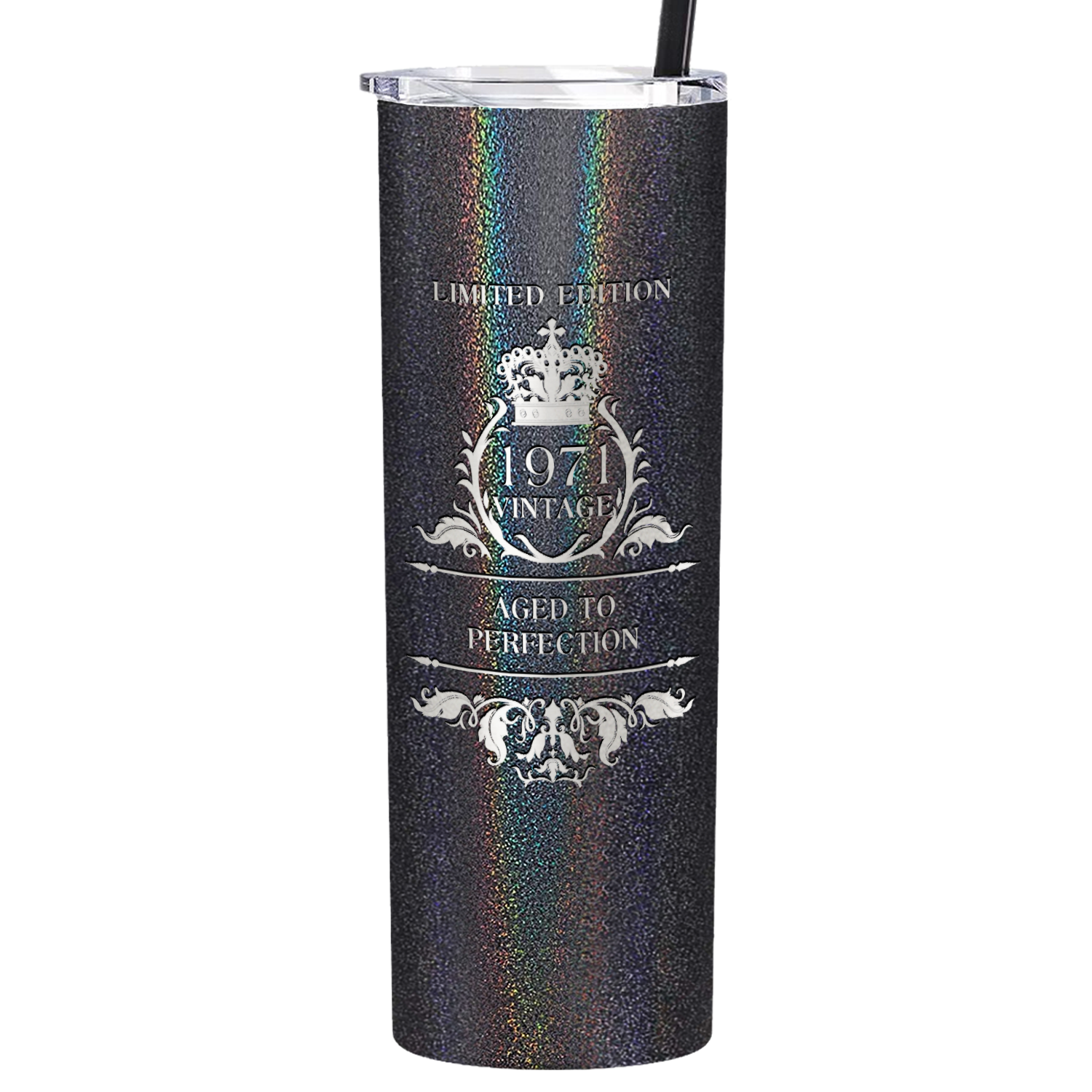 1971 Vintage Limited Edition 50th Birthday Lasern Engraved on Stainless Steel Skinny Tumbler