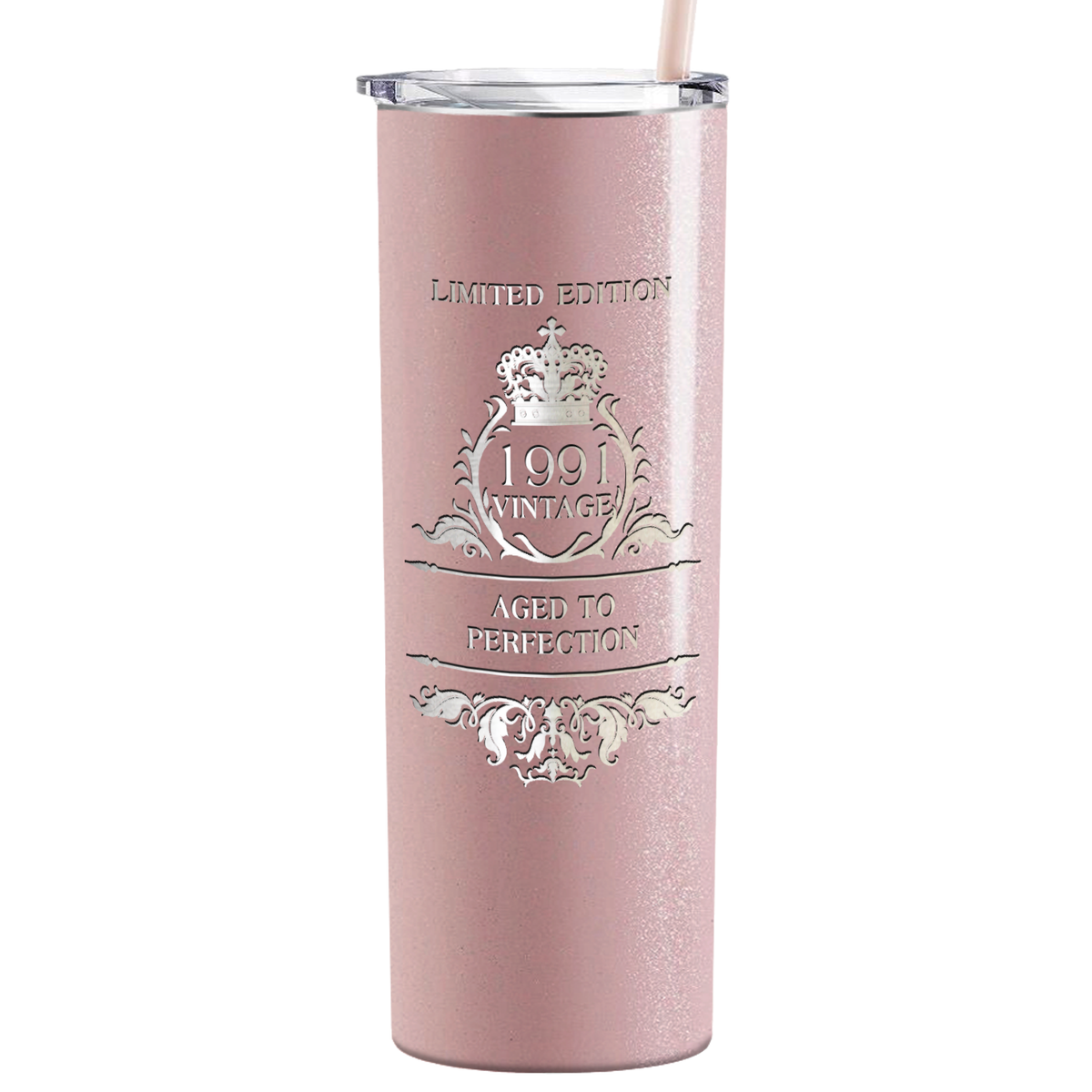 1991 Vintage Limited Edition 30th Birthday Lasern Engraved on Stainless Steel Skinny Tumbler