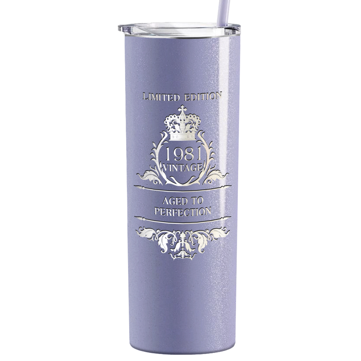 1981 Vintage Limited Edition 40th Birthday Lasern Engraved on Stainless Steel Skinny Tumbler