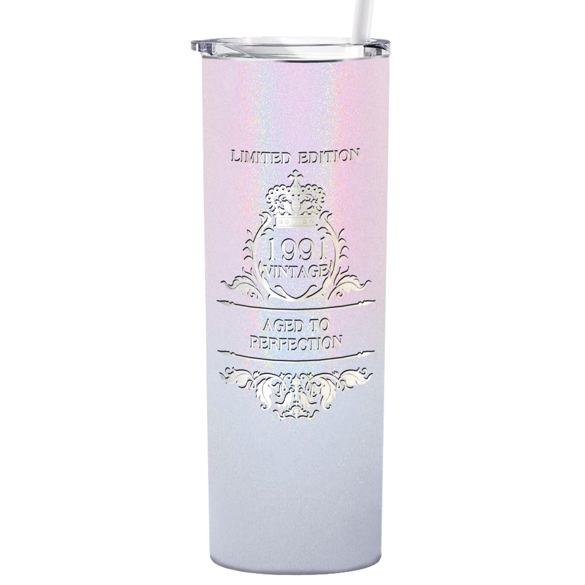1991 Vintage Limited Edition 30th Birthday Lasern Engraved on Stainless Steel Skinny Tumbler