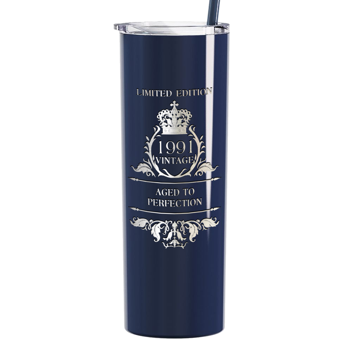 1991 Vintage Limited Edition 30th Birthday Lasern Engraved on Stainless Steel Skinny Tumbler