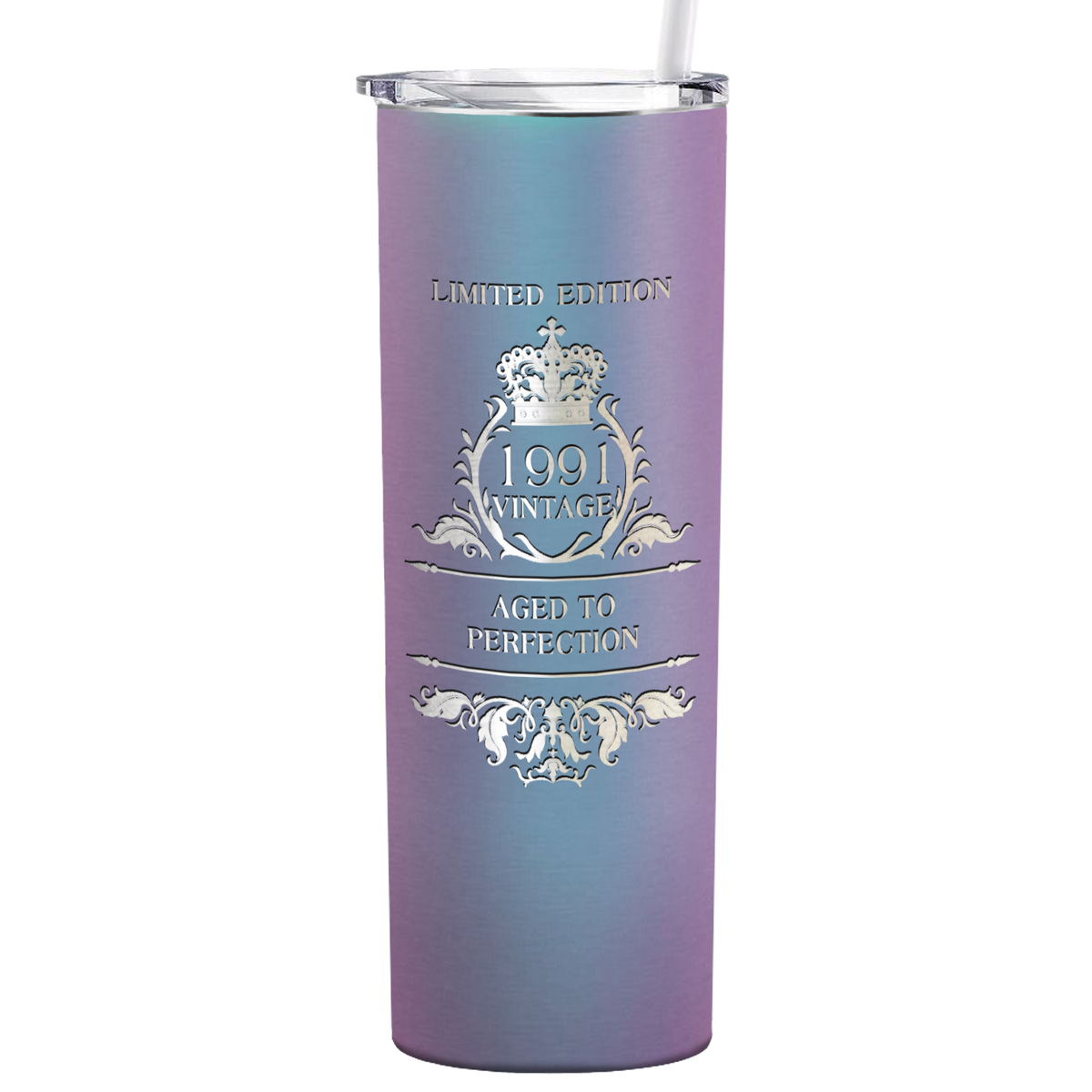 1991 Vintage Limited Edition 30th Birthday Lasern Engraved on Stainless Steel Skinny Tumbler
