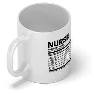 Nurse Nutrition Facts 11oz Ceramic Coffee Mug