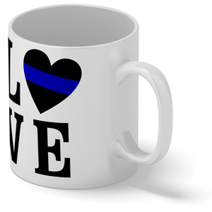 Police Heart Love 11 oz 11oz Ceramic Coffee Mug