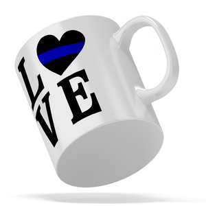 Police Heart Love 11 oz 11oz Ceramic Coffee Mug