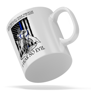 Thin Blue Line Police Knight Coffee Mug