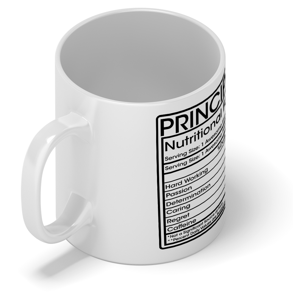 Principal Nutritional Facts 11oz Ceramic Coffee Mug