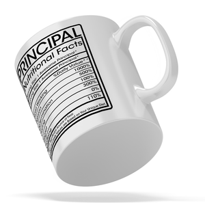Principal Nutritional Facts 11oz Ceramic Coffee Mug