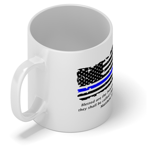 Police Thin Blue Flag Peacemakers 11 oz 11oz Ceramic Coffee Mug