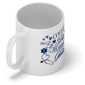 Coffee Scrubs and Rubber Gloves 11oz Ceramic Coffee Mug