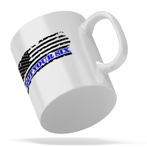 I Got Your Six on Distressed Flag 11oz Ceramic Coffee Mug