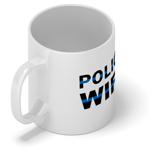 Police Wife Thin Blue Line 11 oz 11oz Ceramic Coffee Mug