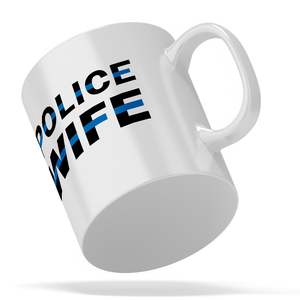 Police Wife Thin Blue Line 11 oz 11oz Ceramic Coffee Mug