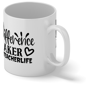 Difference Maker #teacherlife 11oz Ceramic Coffee Mug