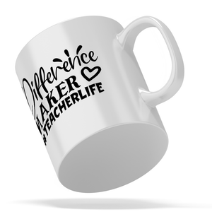 Difference Maker #teacherlife 11oz Ceramic Coffee Mug