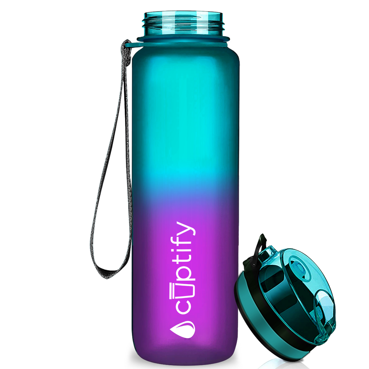 Mermaid Frosted 32 oz Hydration Tracker Water Bottle