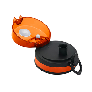 Orange with Black Flip Top Lid for 32oz Tritan Water Bottles