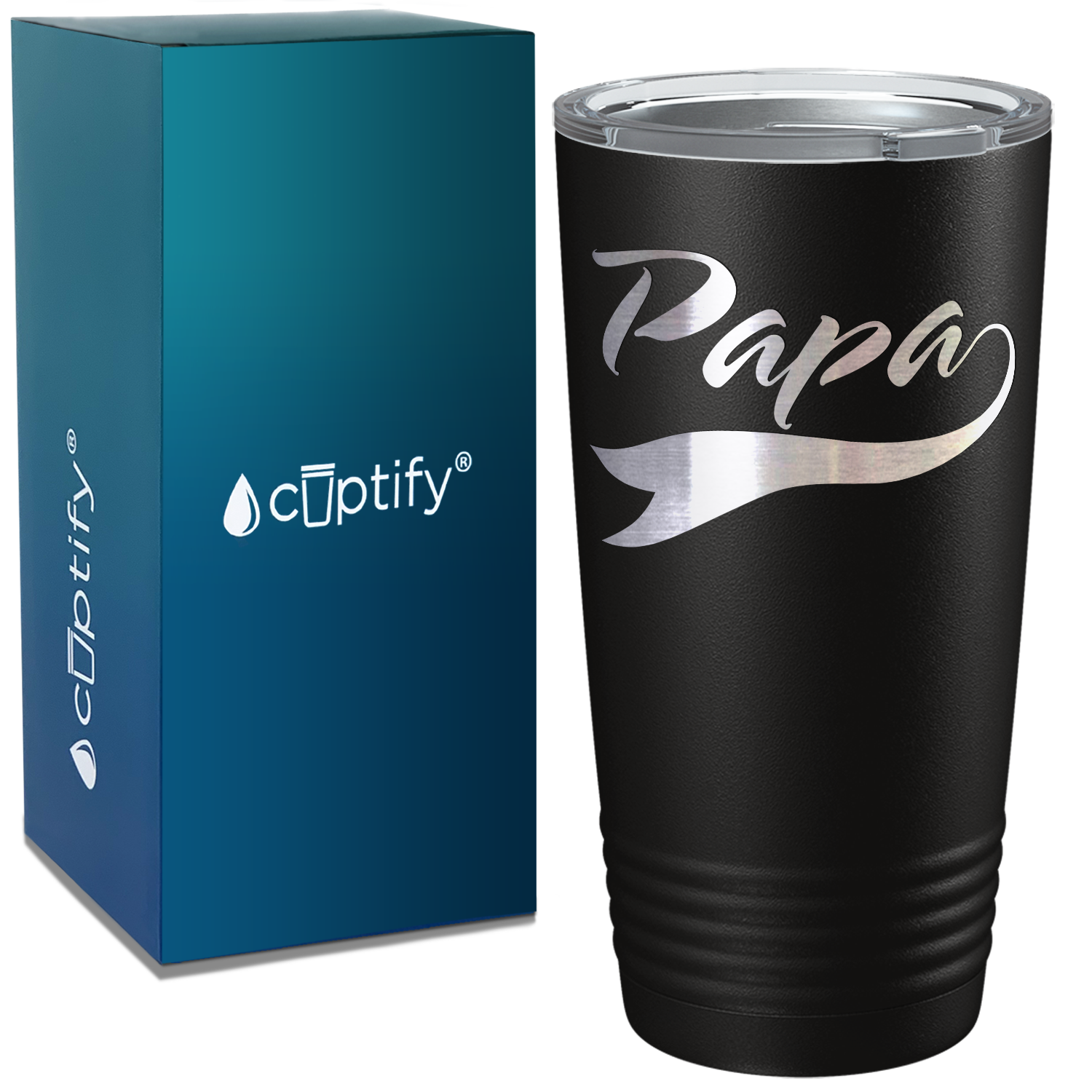 Papa on Stainless Steel Dad Tumbler