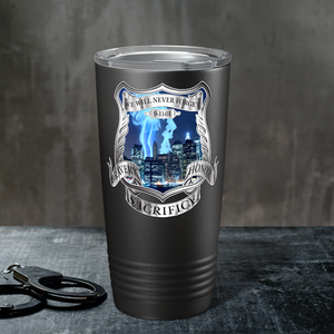 Police 911 We Will Never Forget 20oz Black Tumbler