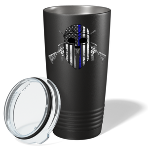 Thin Blue Peacemaker Police 20oz Black Tumbler