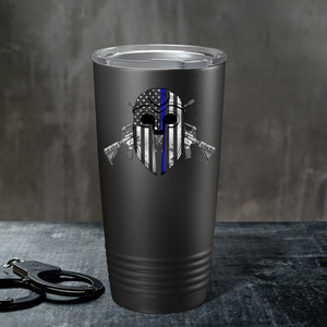 Thin Blue Peacemaker Police 20oz Black Tumbler