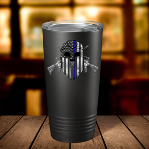 Thin Blue Peacemaker Police 20oz Black Tumbler