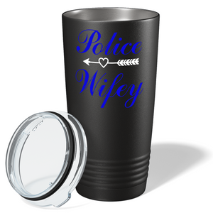 Police Wifey on Black 20oz Tumbler