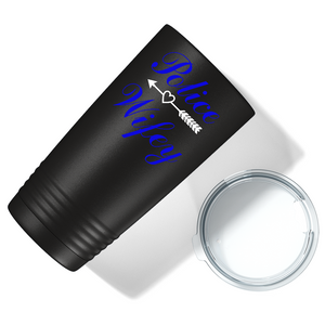 Police Wifey on Black 20oz Tumbler