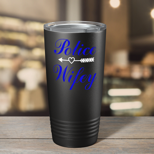 Police Wifey on Black 20oz Tumbler