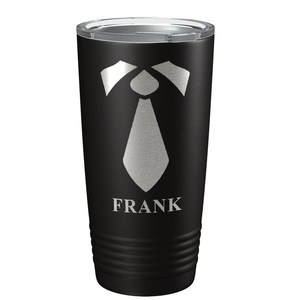 Personalized Neck Tie Groomsmen on Black 20 oz Stainless Stell Tumbler
