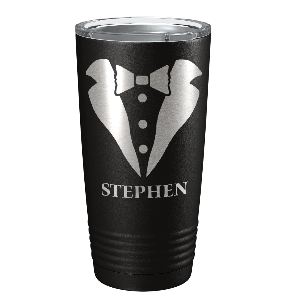 Bow Tie Groomsmen 20oz Black Tumbler