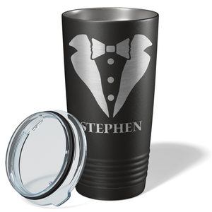 Bow Tie Groomsmen 20oz Black Tumbler