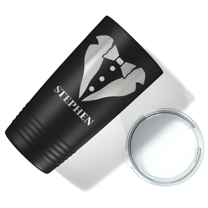 Bow Tie Groomsmen 20oz Black Tumbler