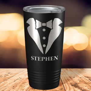 Bow Tie Groomsmen 20oz Black Tumbler