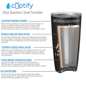 Thin Blue Line Police Knight on Black 20oz Tumbler