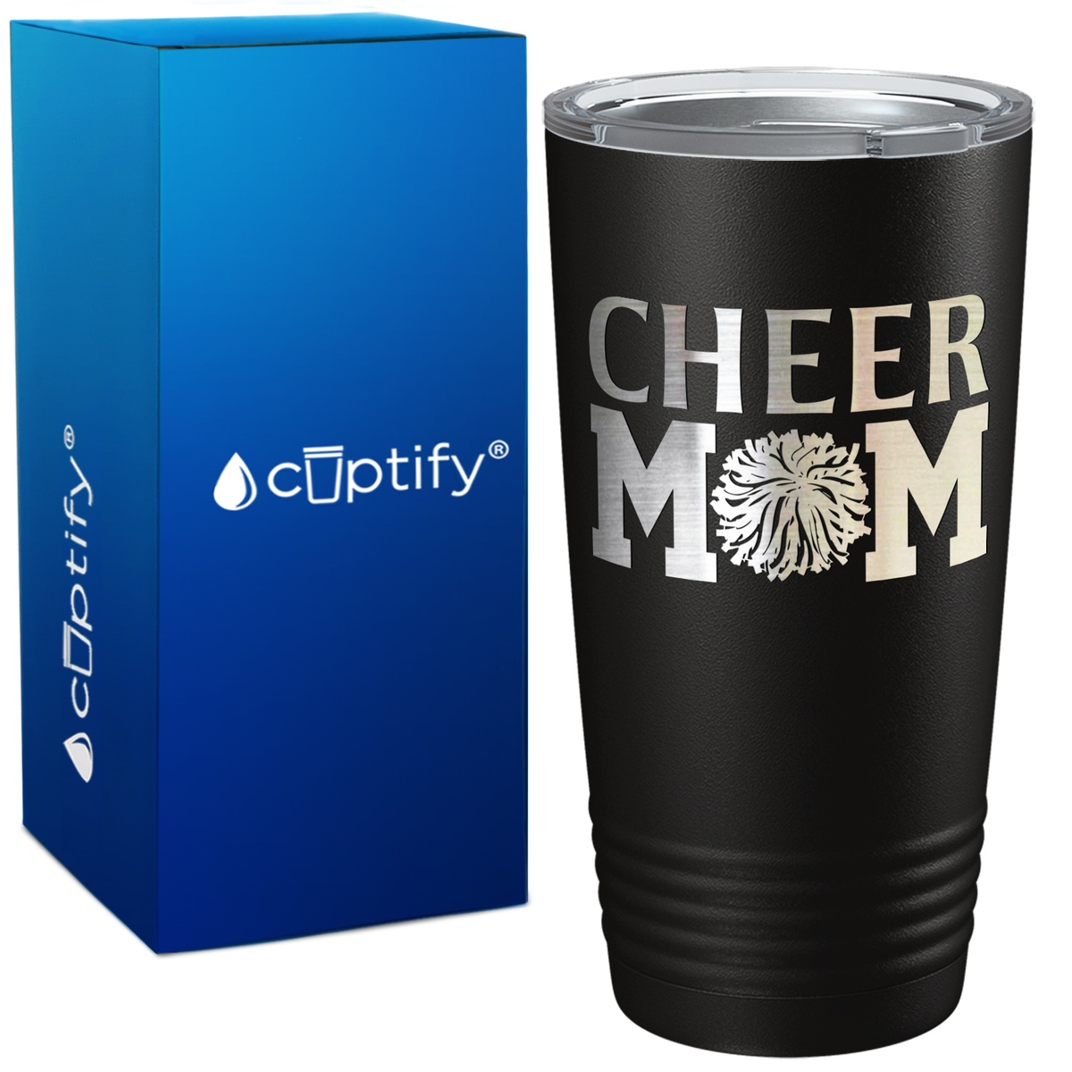 Cheer Mom Pom Pom on 20oz Tumbler