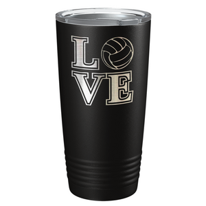 LOVE Volleyball Laser Engraved on Stainless Steel Volleyball Tumbler