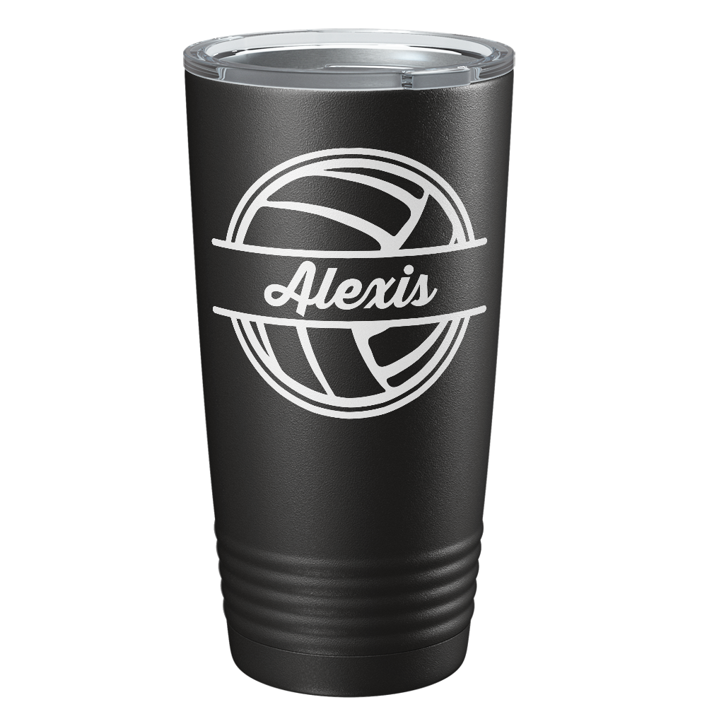 Personalized Volleyball on Stainless Steel Volleyball Tumbler