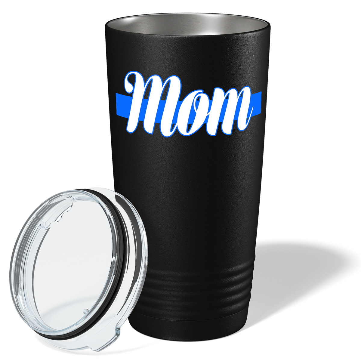 Police Mom Blue Line 20oz Black Tumbler