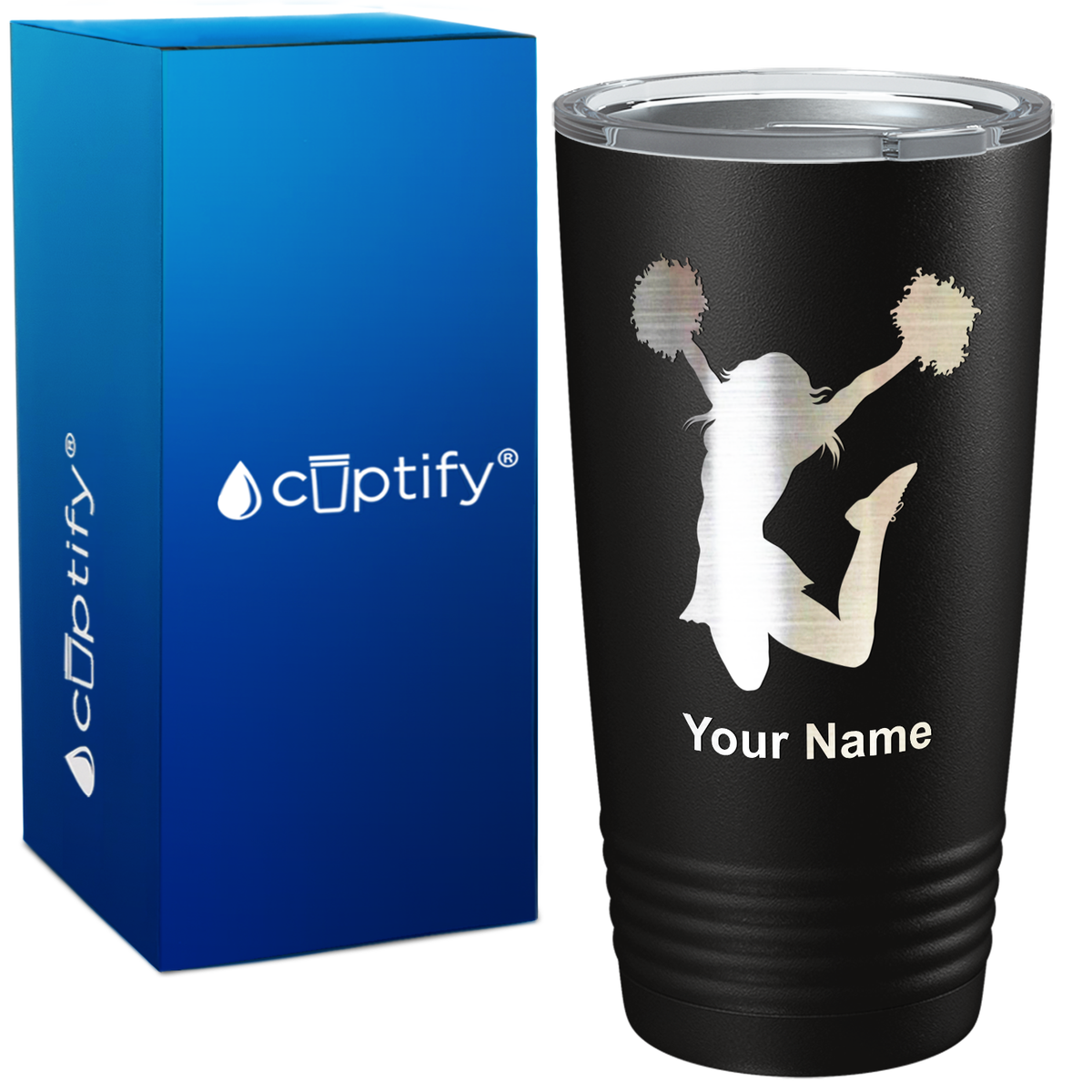 Personalized Cheerleader on 20oz Tumbler