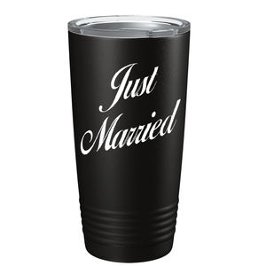 Just Married on Stainless Steel Wedding Tumbler