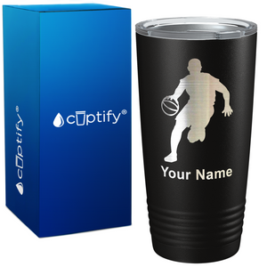 Personalized Basketball Player Silhouette Tumbler