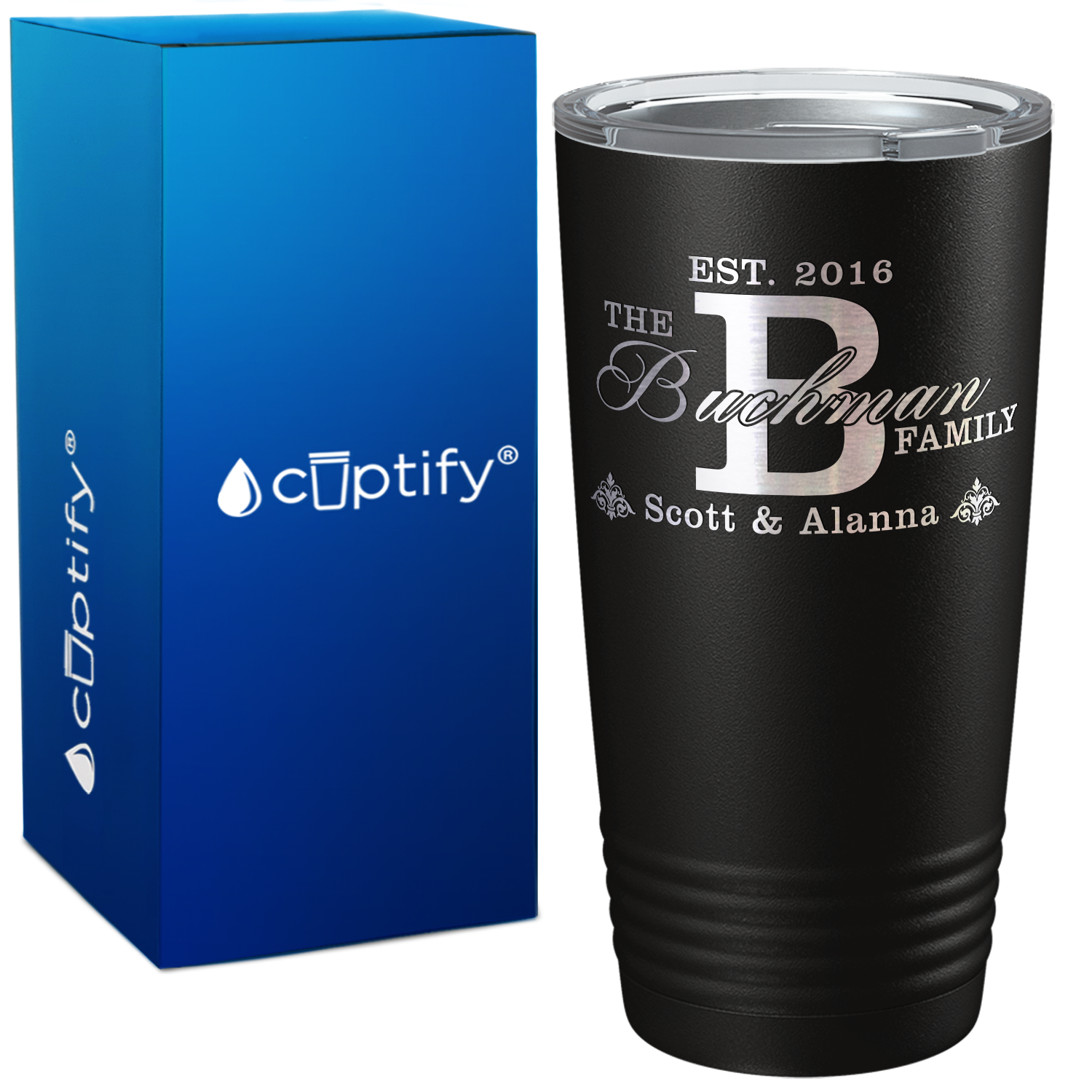 Personalized Monogram Anniversary on Wedding 20oz Tumbler