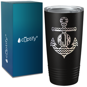 Anchor Cheverons Monogram 20oz Tumbler