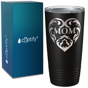 Mother Day Heart on Stainless Steel Mom Tumbler