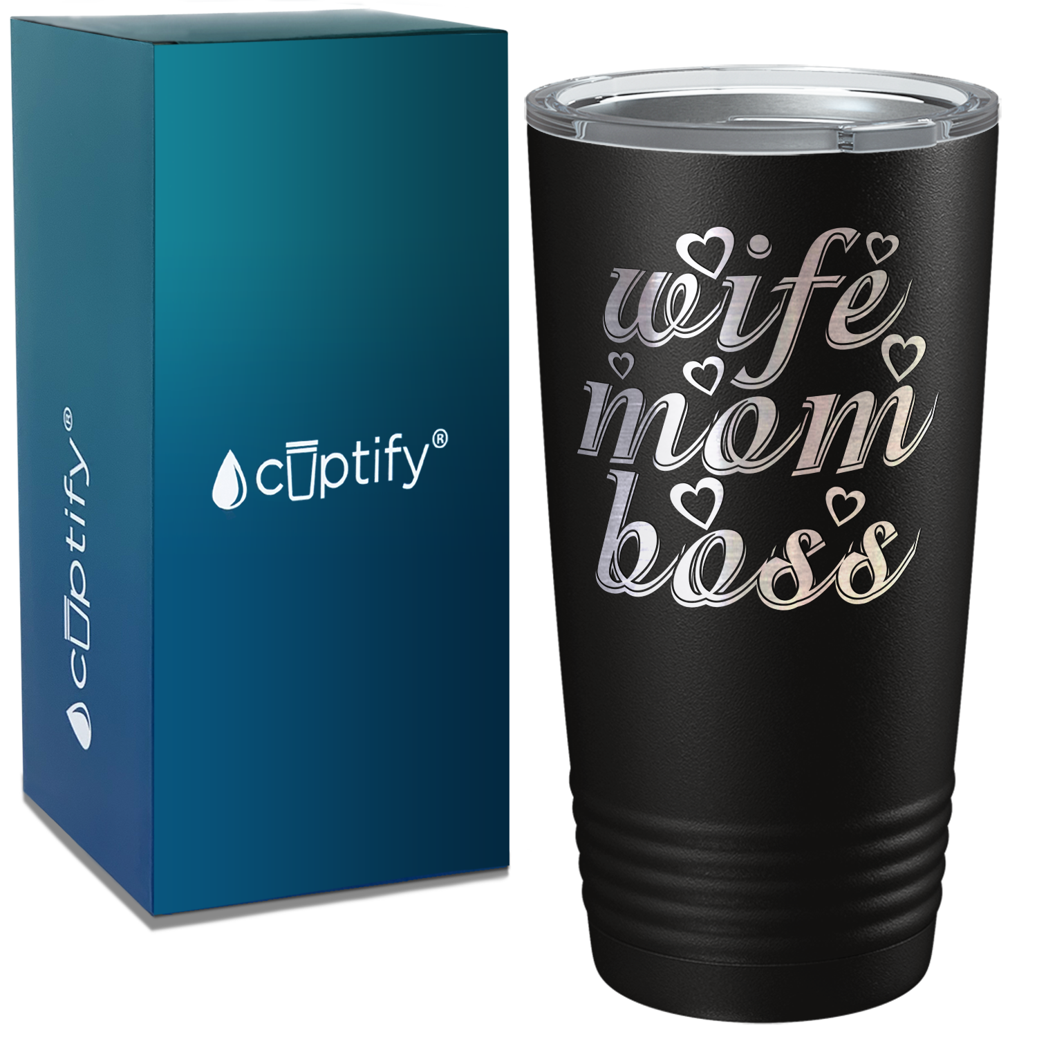 Wife Mom Boss on Stainless Steel Mom Tumbler