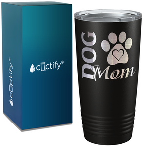 Dog Mom with Paw on Mom 20oz Tumbler