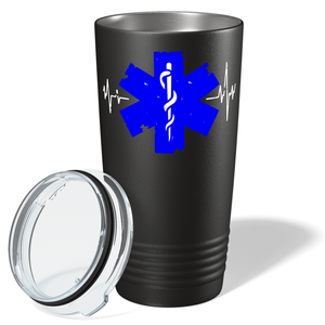 EMS Star of Life Pulse Caduceus Paramedic 20oz Black Tumbler