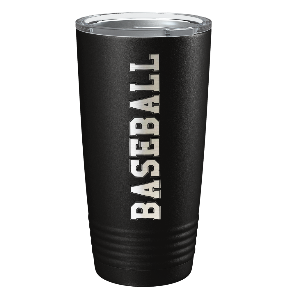 Baseball Laser Engraved on Stainless Steel Baseball Tumbler